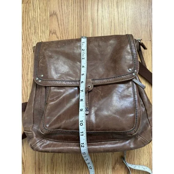 THE SAK Convertible VENTURA GENUINE LEATHER Backpack Crossbody Brown Distressed - Picture 11 of 13